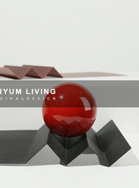 现代简约创意金属摆件样板间茶几玄关博古架客厅桌Z面软装饰品