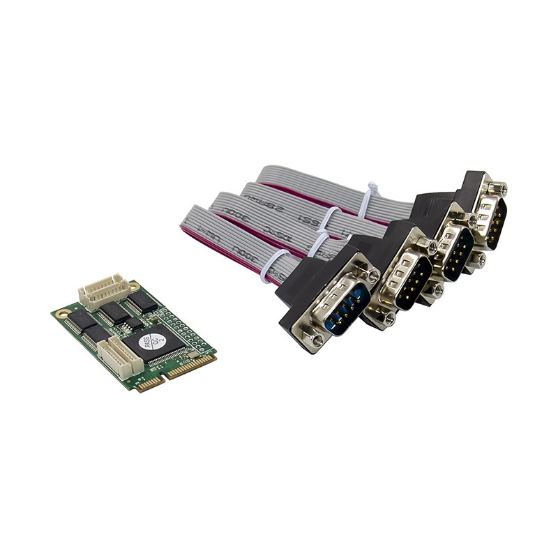 MINI PCIE转4口RS232串口扩展卡 MPCIE四串口卡  WCH384L国产芯片