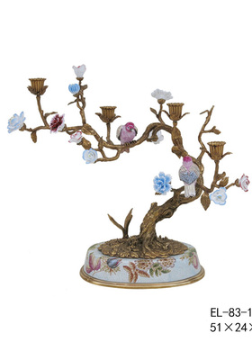 茱莉安法式奢华陶瓷镶铜纸巾盒别墅客厅茶几欧式复古装饰花器摆件