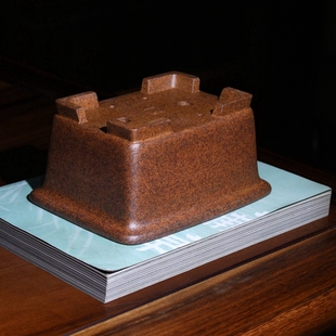 宽口长方形马槽精品紫砂花盆名家吴化明柴烧手工小盆景盆栽菖蒲盆