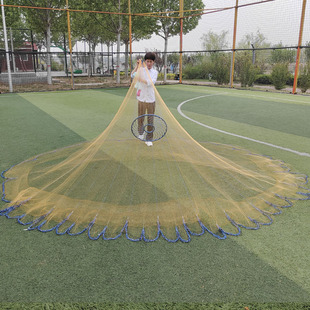 新款带兜飞盘网传统网改飞盘网大盘包塑焊接铁链易抛网加大兜