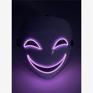 笑脸面具发光漆黑 子弹微笑蛭子影胤面具全鬼脸黑之契约者万圣节