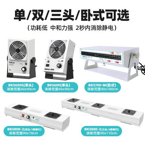 白光BK5600S离子风机台式BK5700-W卧式消除静电离子风扇BK5800-2