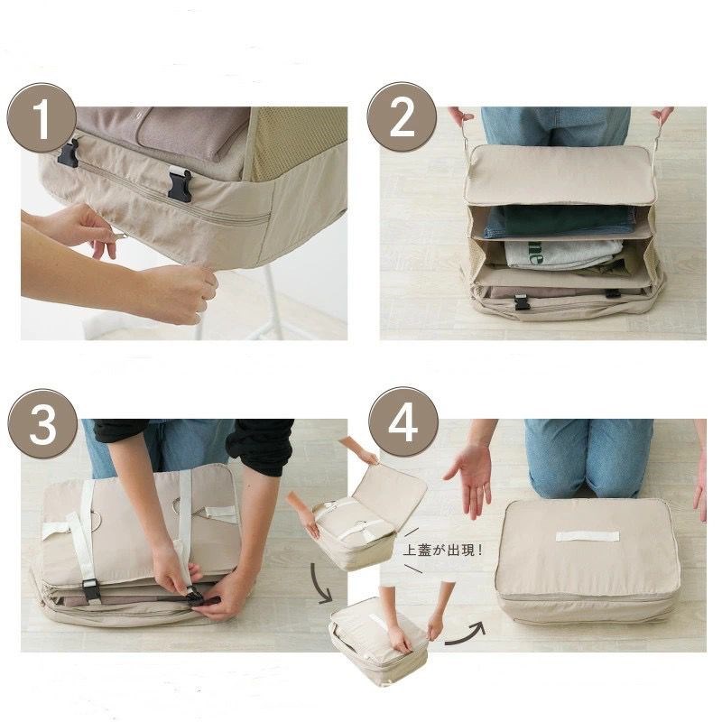 超火~行走的衣柜折叠旅行包挂包悬挂式大容量行李衣物压缩收纳袋