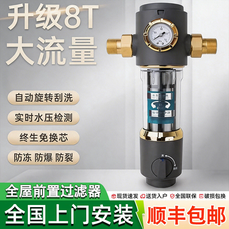 装前置过滤器用干净水图片