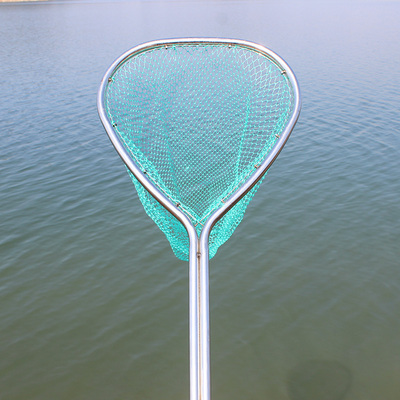 抄网加粗不锈钢抄网头大物鱼网兜双管长短抄网杆渔具小眼网兜捞鱼