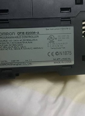 CP1E-E20DR-APLC   配件齐全