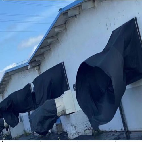 玻璃钢负压风机防回风布袋风机罩养殖场猪场风机防虫X防尘防回风