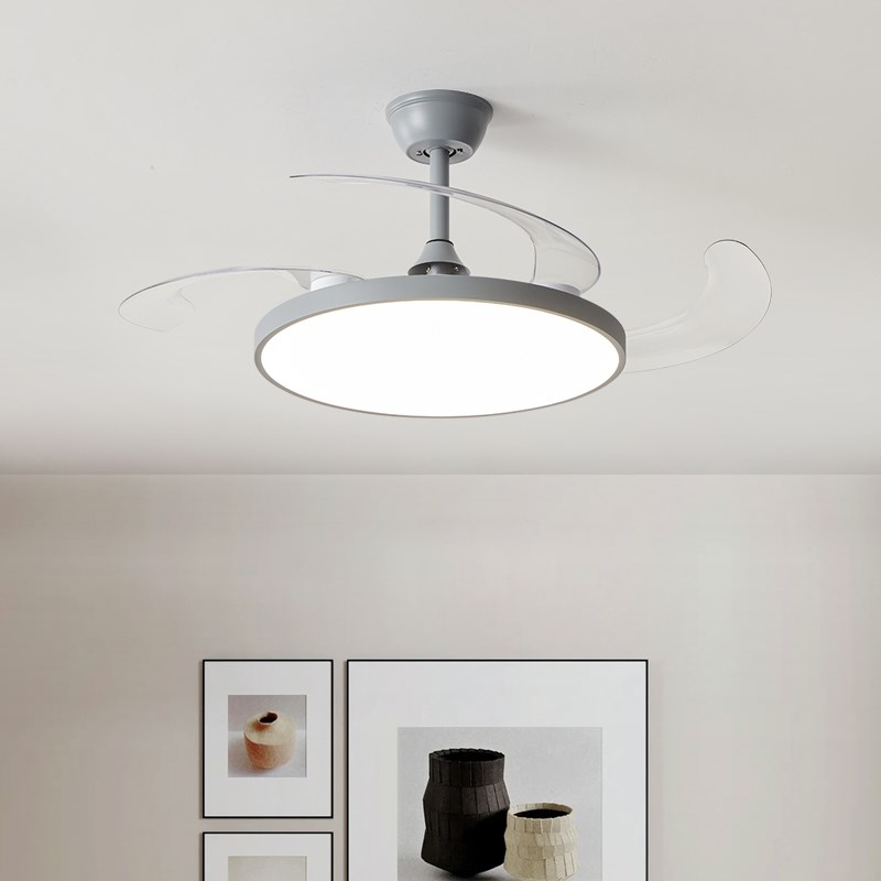 风扇吊灯客厅现代简约p风扇灯餐厅家用卧室大气一体吊扇灯北欧灯