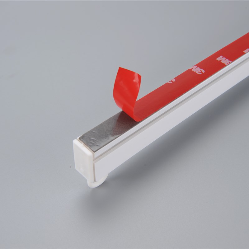 粘贴式轨道窗帘门帘m免打孔自粘纳米静音滑轨升级加厚可拉动遮挡