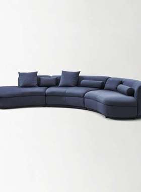 皮亚夫异形磨砂布沙发Paif意式极简弧形腰果月亮沙发客厅转角组合