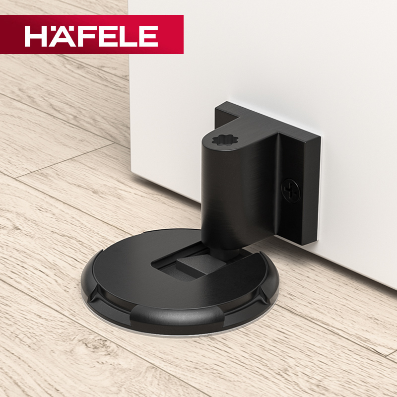 德国海福乐HAFELE机械静音防风门挡隐形免打孔门吸卫生间防撞地吸
