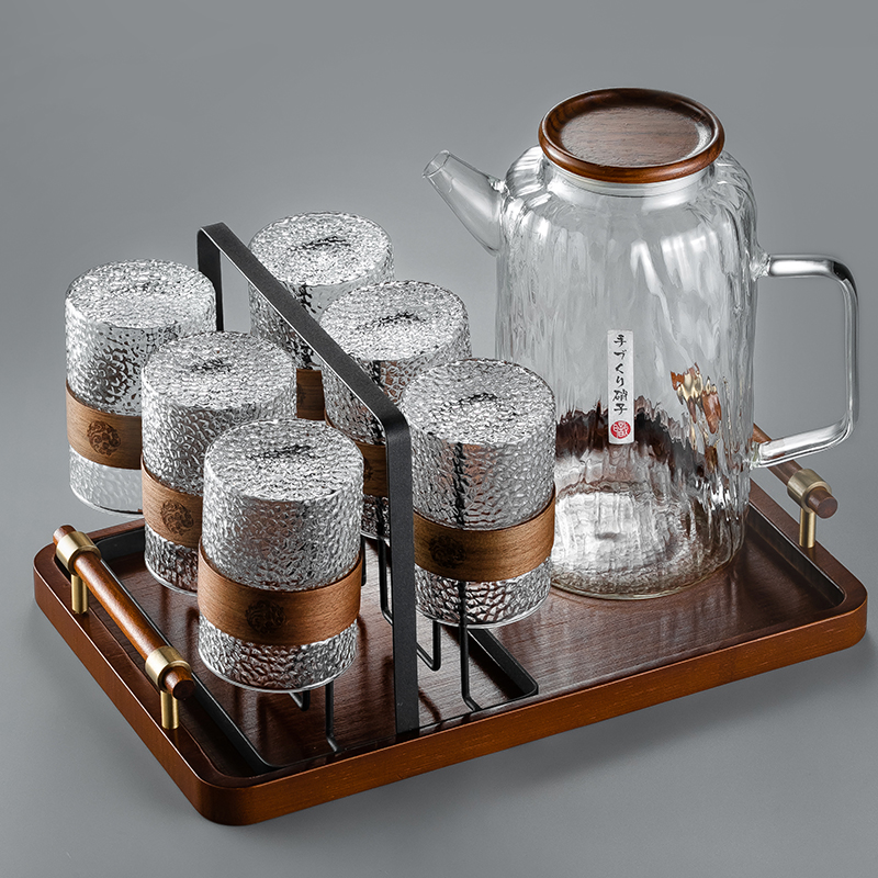 玻璃杯家用套装水杯耐高温茶杯喝水杯子2022年新款客厅待客杯具