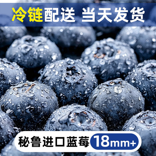 秘鲁进口蓝莓新鲜水果当季蓝梅鲜果现摘高山孕妇大果整箱顺丰包邮