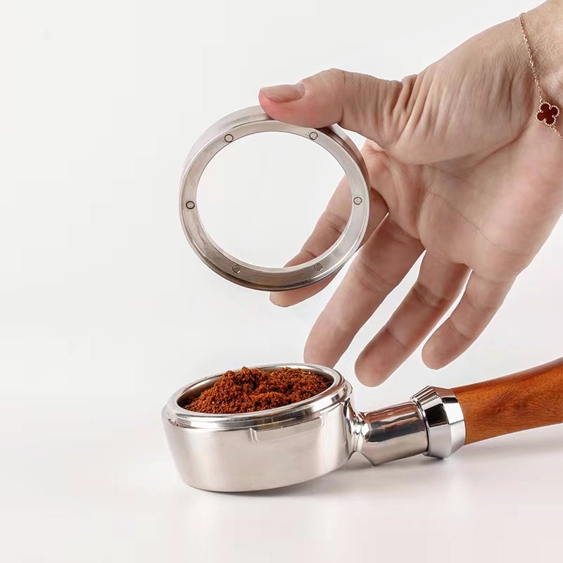 不锈钢接粉圈磨豆机接粉器s防飞粉内卡通用手柄接粉环外卡51/58mm