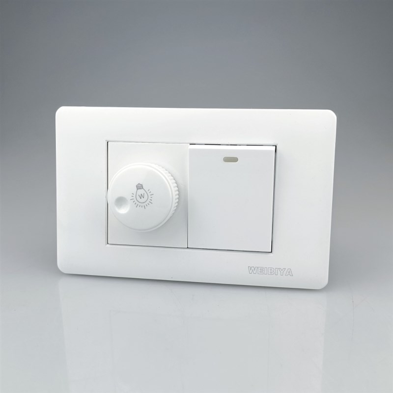 118型暗装g调光开关一二三四位面板单开五孔插座带调节灯亮度开关