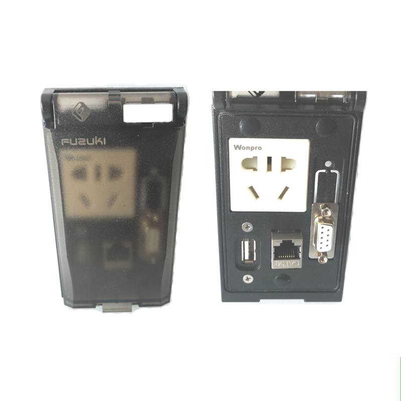现货FUZUKI富崎MSDD10660前置面板国标五孔插座 RJ45网口Y USB串