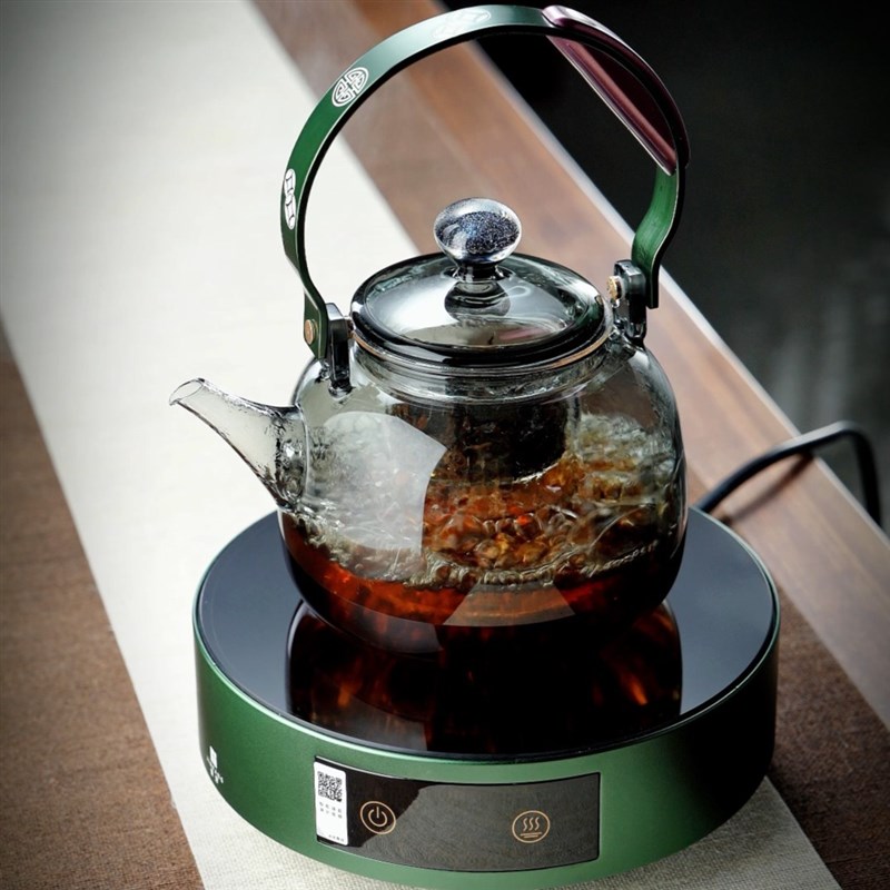 晋芳黑晶炉1500瓦静音电热炉铁壶银壶玻璃泡茶壶煮茶W器烧水壶专