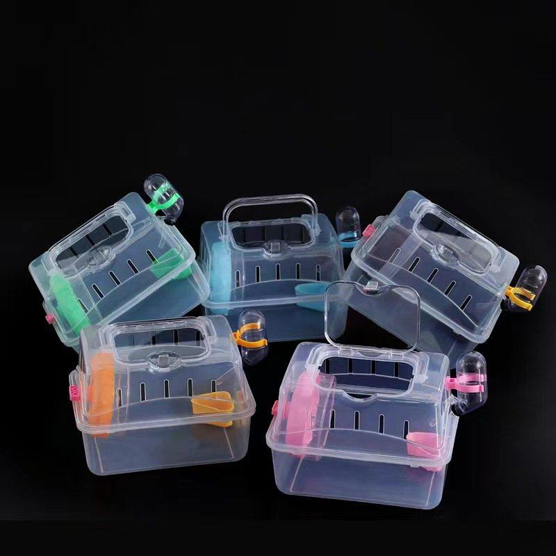 仓鼠笼全景天窗小田园别墅金丝熊仔外带便携笼宠物用品