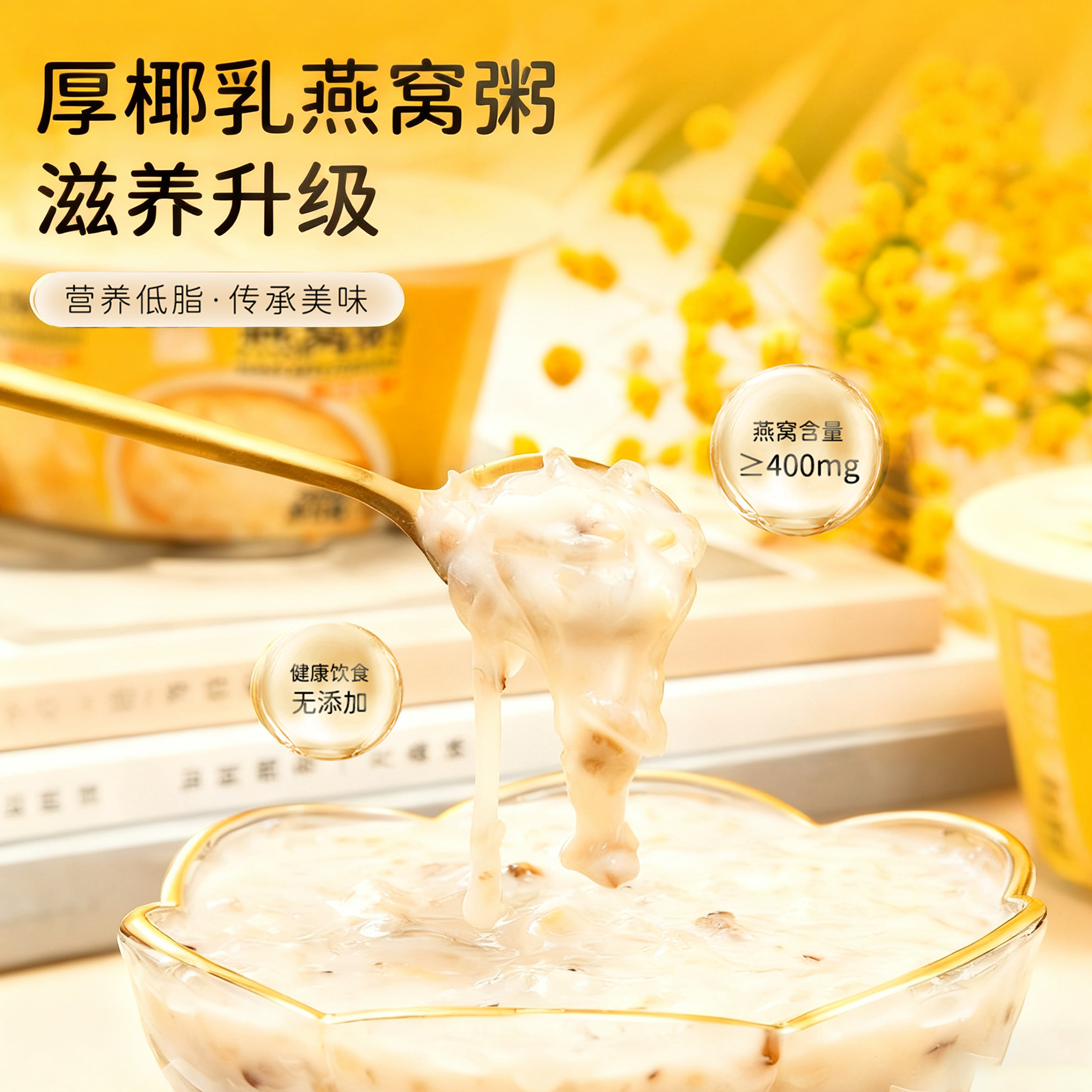 燕纷飞厚椰乳燕窝粥即食早餐粥营养礼盒燕麦免煮方便代餐速食粥