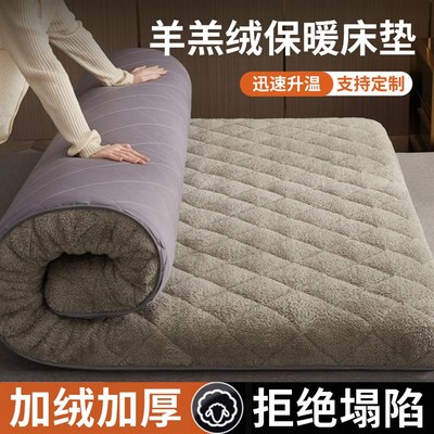 订做加厚加绒羊羔绒床垫褥90x140x160x170x180x190x200x230x240cm