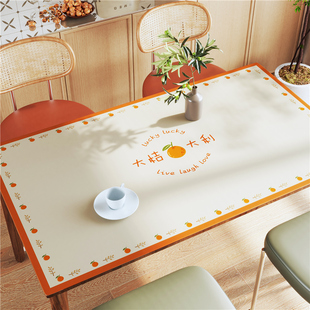 一日三餐皮革餐桌垫隔热防烫桌布免洗防油防水茶几台布轻奢高级感