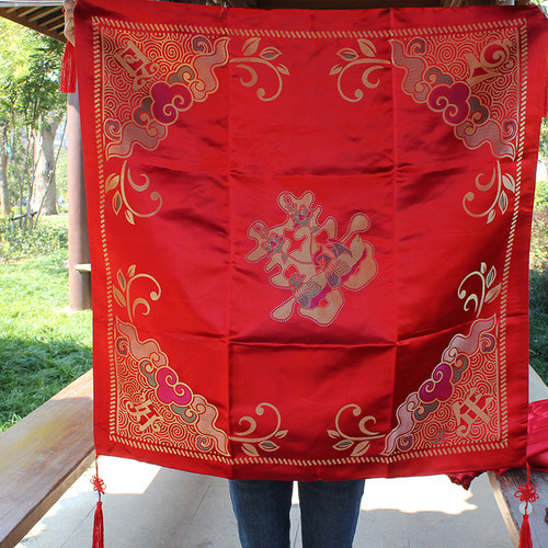 女方陪嫁中式包袱布结婚庆高档刺绣包袱皮大号喜盆包裹布新娘用品