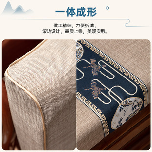 实木沙发坐垫带靠背老式 木质椅垫三人连身联邦春秋椅加厚木沙发垫