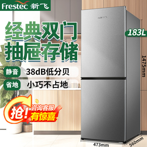 新飞两门冰箱家用中小型出租房公寓宿舍用三开门冰箱节能省电低噪