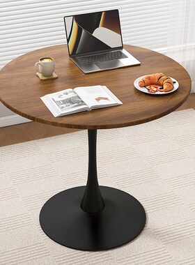 异形桌子郁金香阳台白色休闲奶茶咖啡桌洽谈桌椅组合家用圆形餐桌