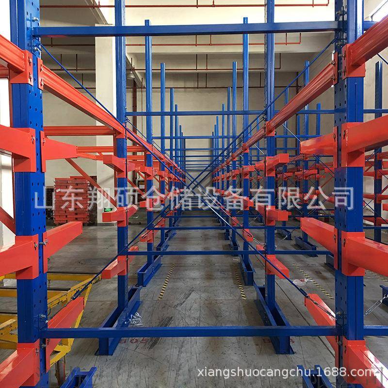 山东济宁重型单双面悬臂货架铝型材管材托臂式货架常年定