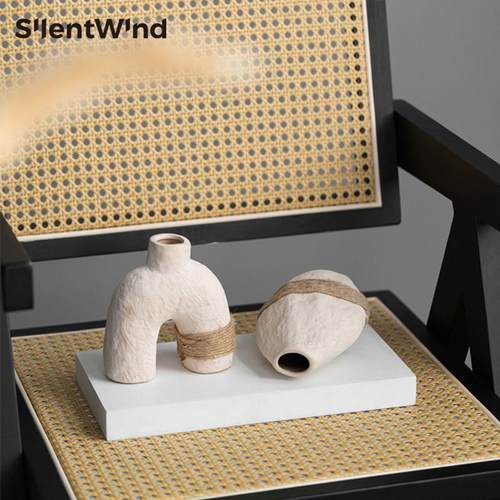 SilentWind侘寂风陶瓷花瓶创意家居装饰工艺摆饰客厅桌面插花器