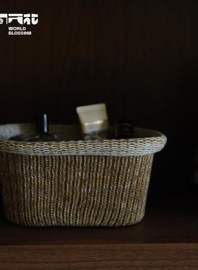 人间开花原创家用黄色纱线线收纳筐收纳家居用品