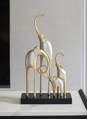 高档创意家居大象雕塑装饰品客厅电视柜酒柜玄关桌面轻奢招财摆件