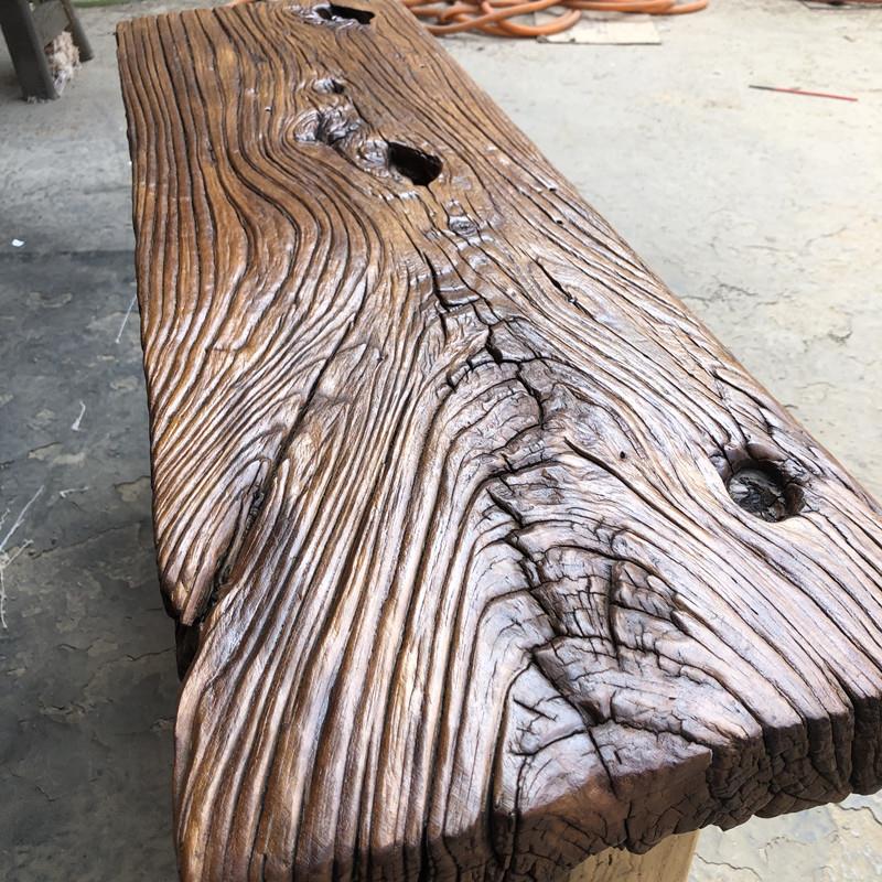 老榆木门板旧门板茶盘干泡台原木风化木板茶海老门板纯实木摄影板