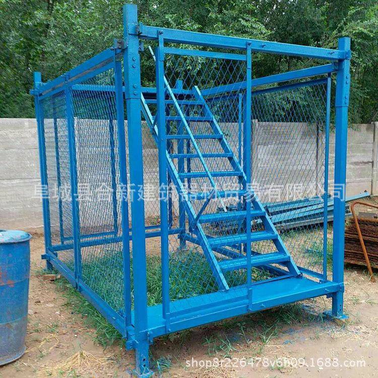 桥梁施工梯笼地铁施工马道河北爬梯加工基坑爬梯厂家安全爬梯