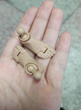 1比6 兵人配件 裸脚+连接器 可配HT DAM TC