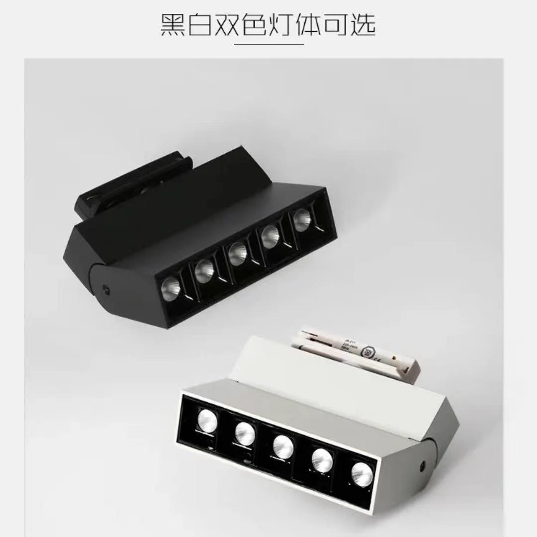 拆叠格栅灯可调角度轨道灯方形led客厅无主灯背景洗墙灯导轨射灯