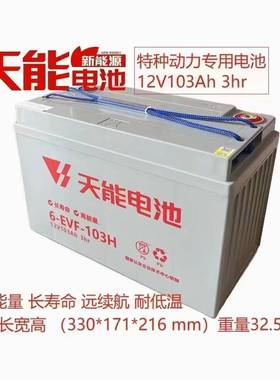 天能电池6-EVF-103H电动汽车电瓶观光车环卫车洗地机70A100A120AH