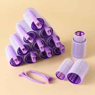 36件套卷发筒带夹子套装塑料八字刘海卷空气刘卷发器自粘美发魔术