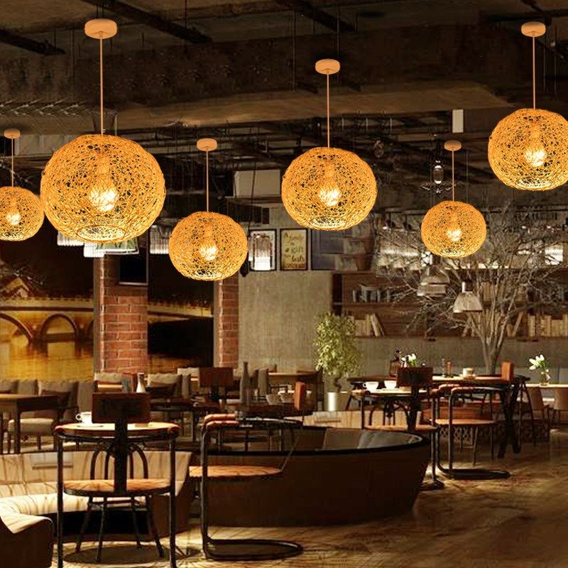 鸟巢房子吧台个性创意东南亚农家乐特色民宿客栈藤艺吊灯,家装灯饰光源,酒店/宴会厅/餐饮吊灯,淘宝优惠券,粉丝福利购,淘宝优惠卷