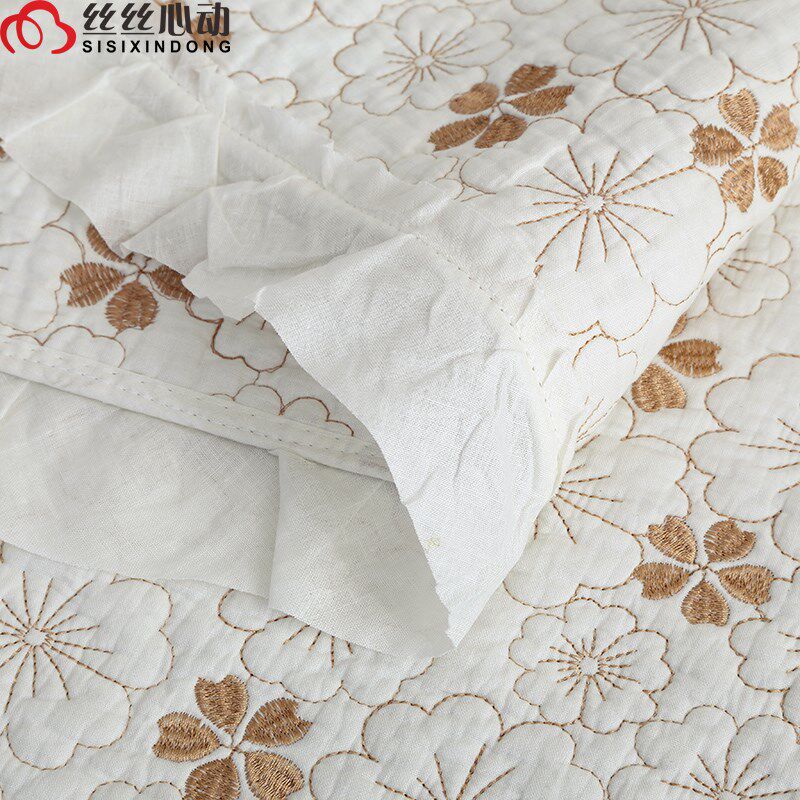 冬季加厚防滑米白色布艺沙发垫田园坐垫现代防滑皮沙发巾欧式