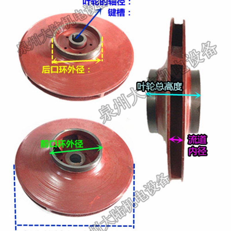 离心泵叶轮I/IG 1-0 7KW 5KW管道泵叶轮水轮轴径//5