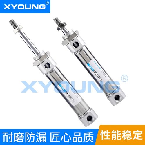 MF25X50-SU平尾不锈钢迷你气缸MF25X75-SU带磁迷你气缸MF25X100SU