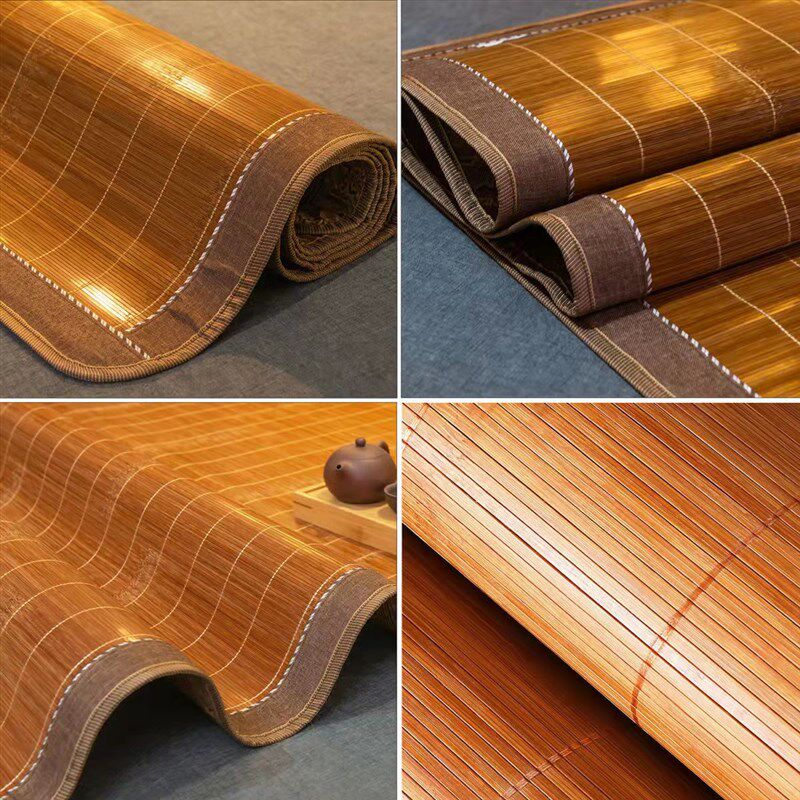 竹席直筒款1.8米床席子夏季双面两用凉席可折叠1.5m单双人硬席子,床上用品,竹席,淘宝优惠券,粉丝福利购,淘宝优惠卷