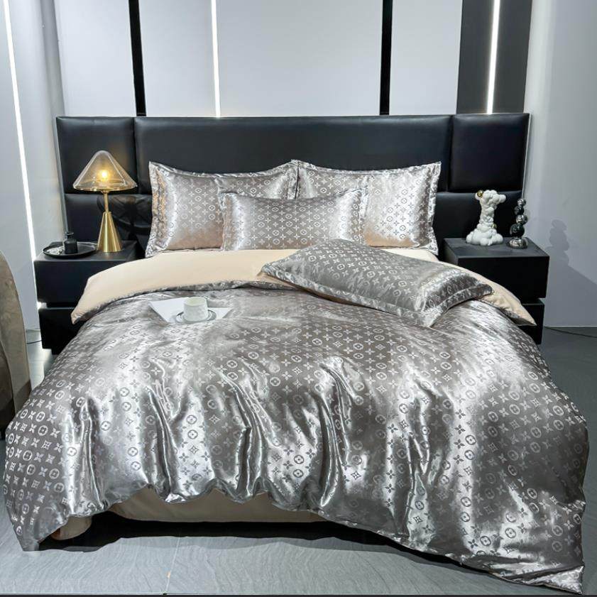 轻奢礼盒高级S色织提花贡缎四件套法式天丝AB被套床上用品