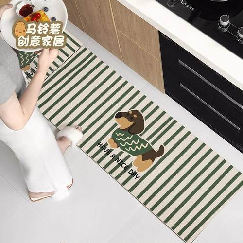 卡通厨房地垫耐脏吸水吸油地毯软硅藻泥垫子防滑速干可擦免洗地毯
