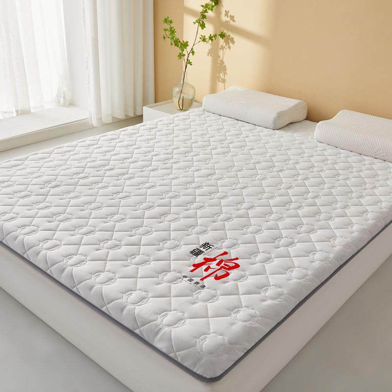 2025新款纯色A类亲肤母婴级柔软水洗棉床垫绑定款家用床上用品