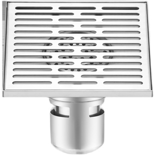 110管防臭器 304不锈钢室外庭院大尺寸15 20cm地漏大排量DN50