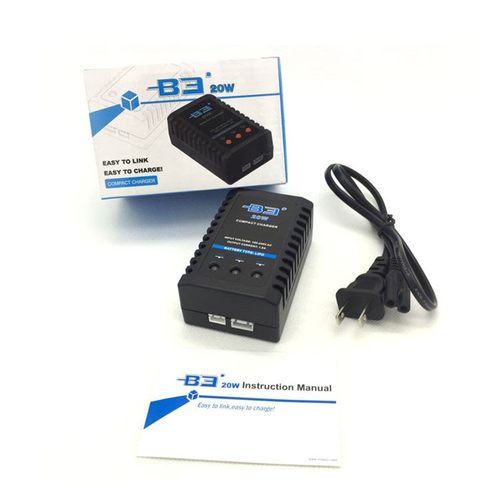 B3充电器20W/10W航模车模无人机7.4V 3S 11.1V锂电池平衡充电器